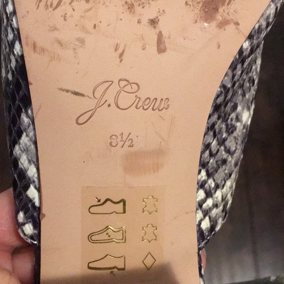 J. CREW Mules Heel Sneaker Print Sz 8 1/2 - Picture 9 of 11
